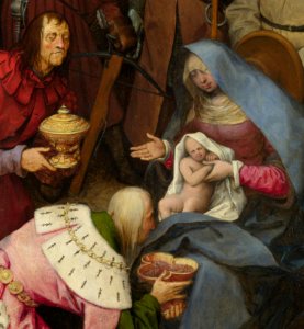 Anbetung der Könige (Bruegel, 1564) – (central group)