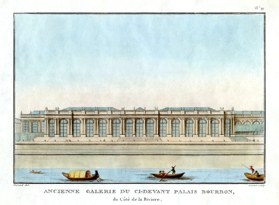 Ancienne Galerie du ci-devant Palais Bourbon du côté de la riviere 2