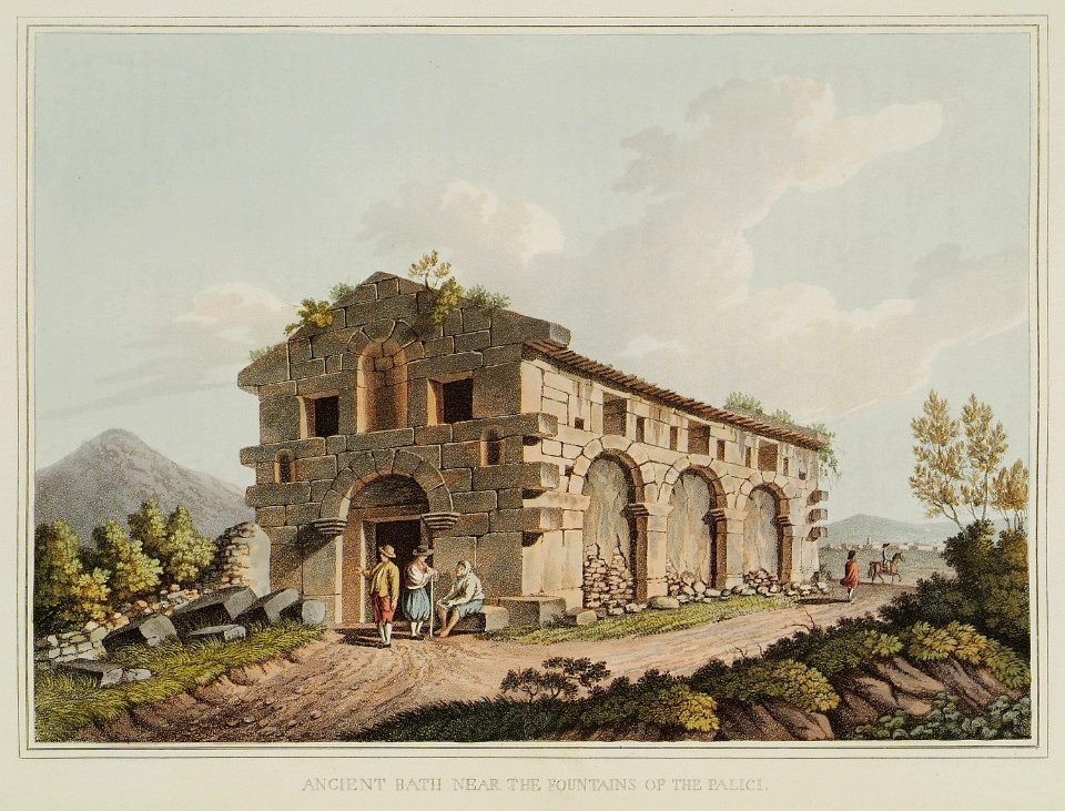 Ancient bath near the fountain of the Palici - Mayer Luigi - 1810