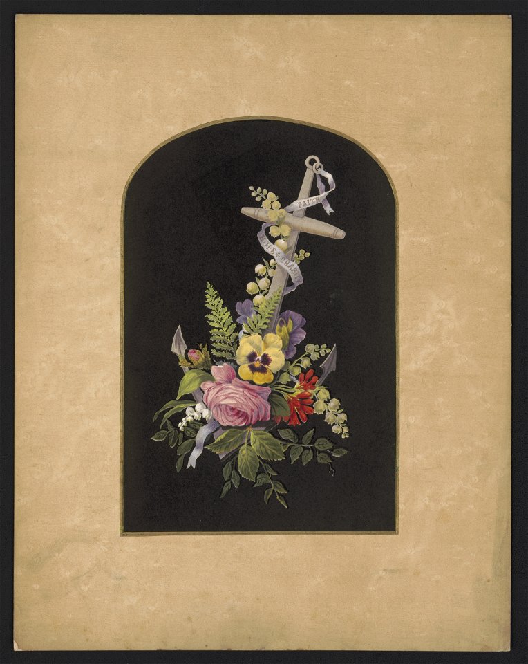Anchor and flowers, no. 2 - after Mrs. O.E. Whitney. LCCN2017650326