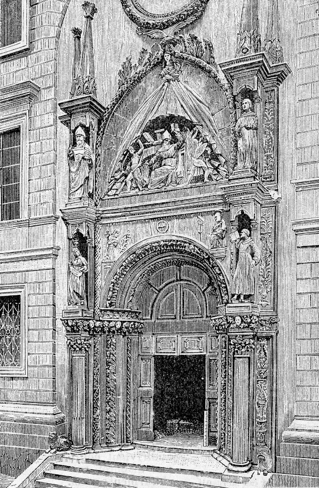 Ancona – Chiesa di Santa Maria del Popolo. Porta di Sant’Agostino (xilografia)