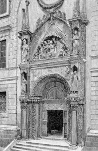 Ancona – Chiesa di Santa Maria del Popolo. Porta di Sant’Agostino (xilografia)
