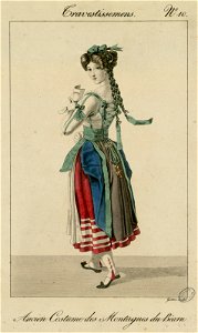 Ancien costume des montagnes du Béarn (Travestissemens (sic) n° 10) - Fonds Ancely - B315556101 A GATINE 006
