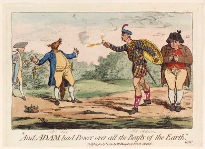 And Adam had power over all the beasts of the earth by James Gillray