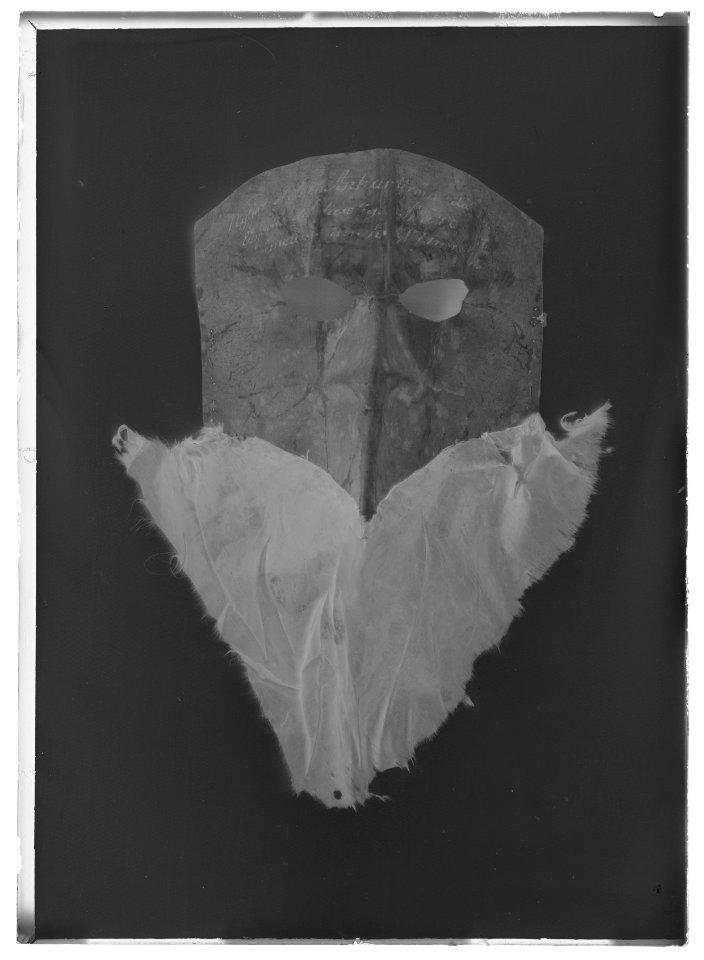 Anckarströms mask från Operamaskeraden den 16 mars 1792 - Livrustkammaren - 372-negative