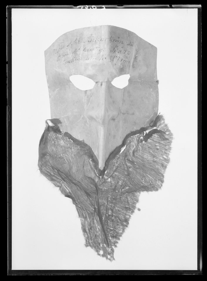 Anckarströms mask från Operamaskeraden den 16 mars 1792 - Livrustkammaren - 35627-negative