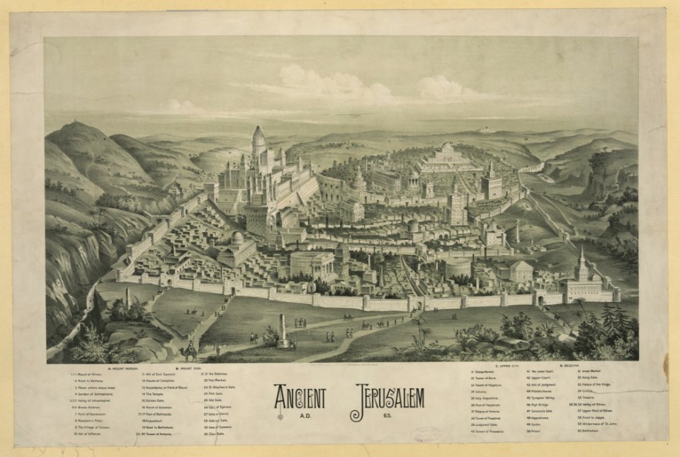 Ancient Jerusalem A.D. 65 LCCN2004669149