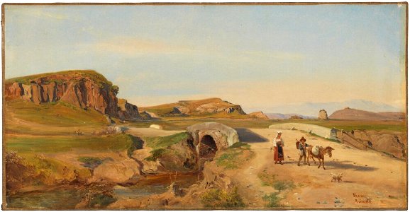 Anders Christian Lunde - Landscape at Acqua Acetosa - NM 7446 - Nationalmuseum