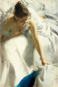 Anders Zorn - Reveil. Free illustration for personal and commercial use.