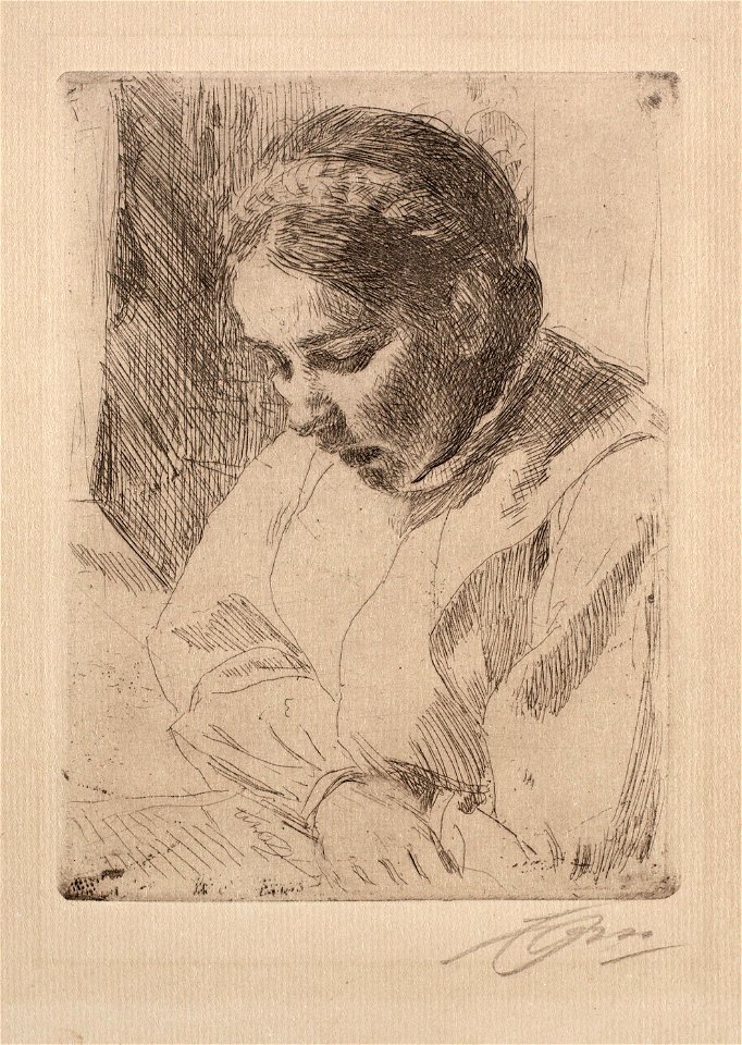 Anders Zorn - The Prayer (etching) 1911