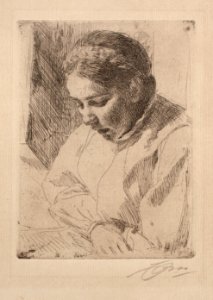 Anders Zorn - The Prayer (etching) 1911