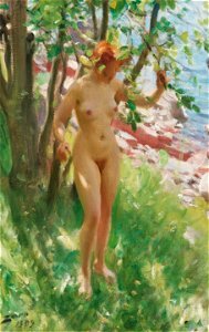 Anders Zorn - Skuggan 1909. Free illustration for personal and commercial use.