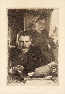 Anders Zorn - Zorn and His Wife (etching) 1890