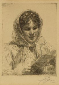 Anders Zorn A Letter Thielska 561
