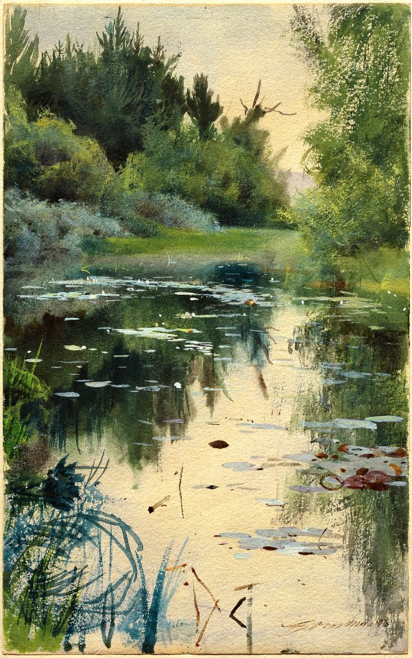 Anders Zorn Landschaftsstudie aus Mora 1886