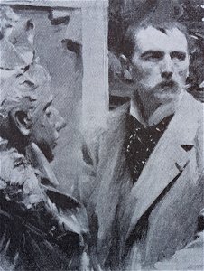 Anders Zorn självporträtt med hustruns byst