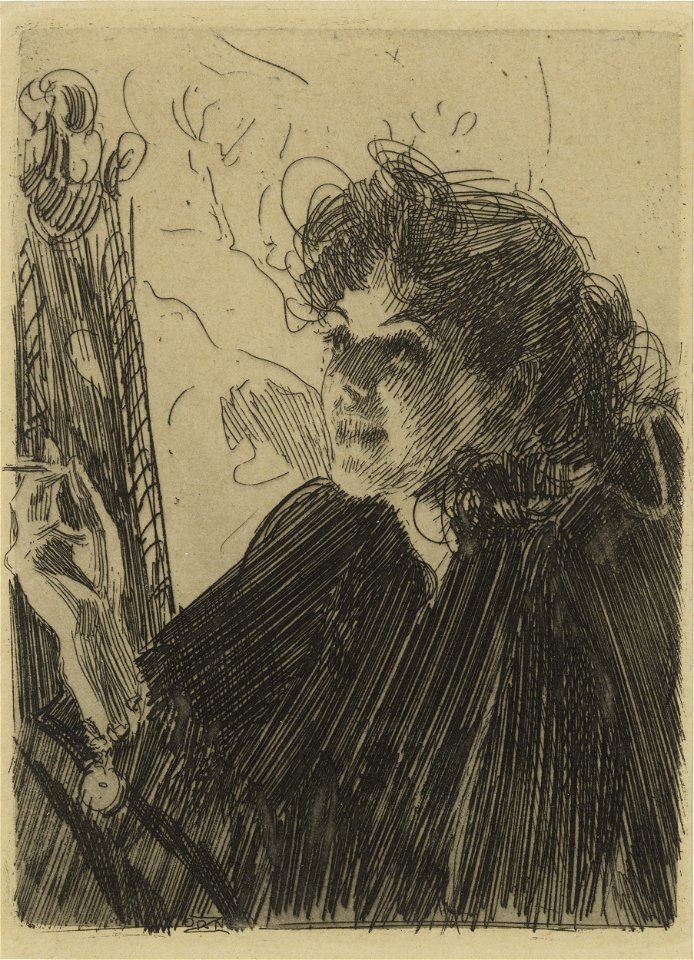 Anders Zorn Woman Smoking a Cigarette Thielska 432