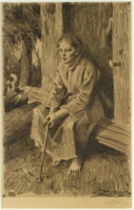 Anders Zorn Shepherd Girl's Sunday Thielska 558