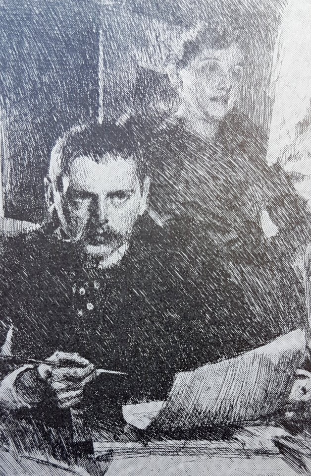 Anders Zorn självporträtt med hustrun