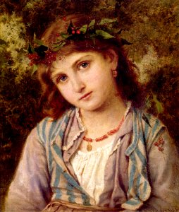 Sophie Gengembre Anderson - An Autumn Princess. Free illustration for personal and commercial use.