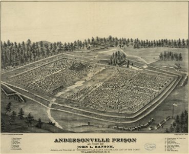 Andersonville Prison as seen by John L. Ransom, author and publisher of Andersonville diary, escape and list of the dead, Washington, D.C. - A. Sachse & Co. Lithographers & Printers, LCCN2013645342 (cropped)