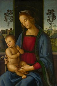 Andrea di Aloigi .- Virgin and Child - National Gallery London. Free illustration for personal and commercial use.