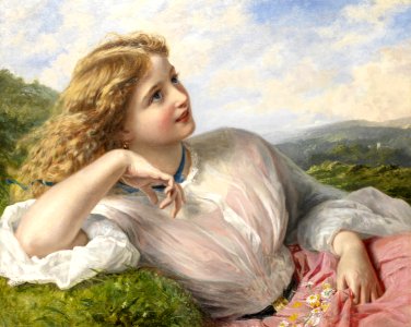 Sophie Anderson The song of the lark. Free illustration for personal and commercial use.