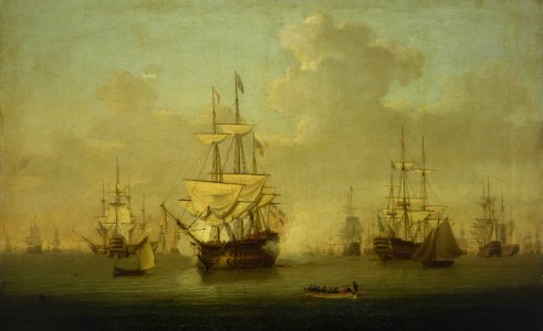 William Anderson - The 'Queen Charlotte' at the Review at Spithead, 1790