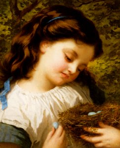 Sophie Gengembre Anderson - The Birds-Nest. Free illustration for personal and commercial use.