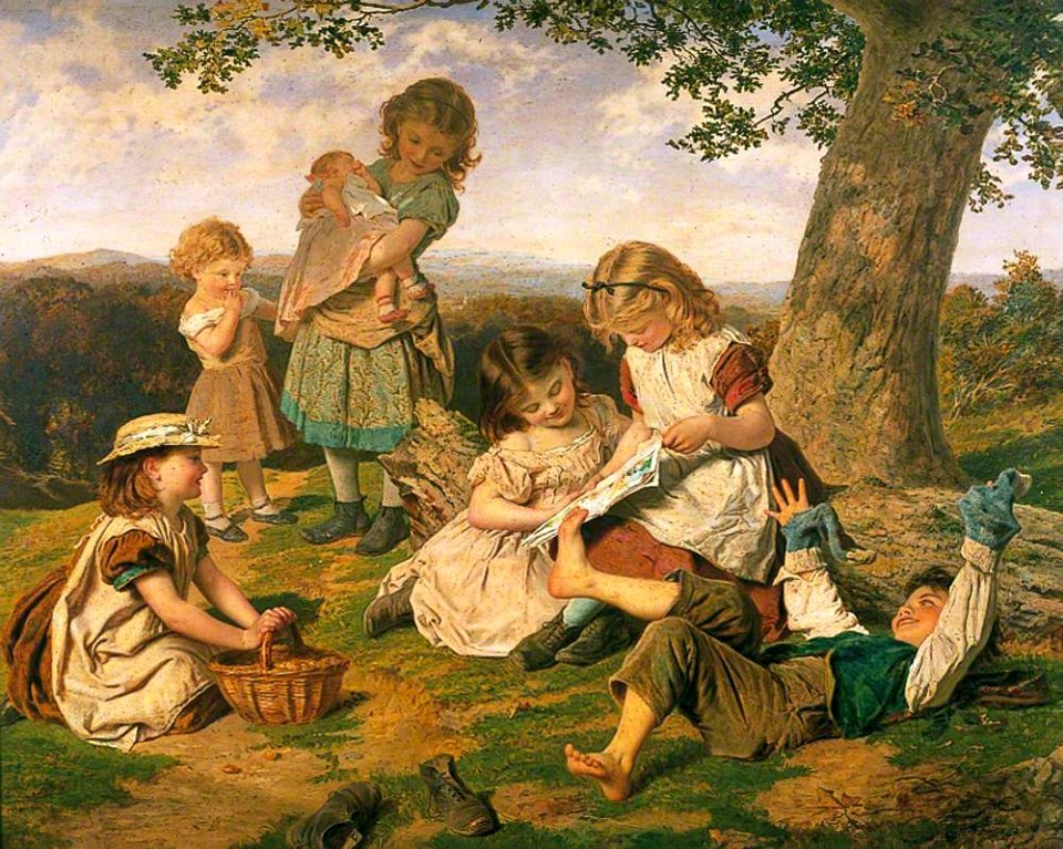 Sophie Anderson (1823-1903) - The Children's Story Book - 1892P25 - Birmingham Museums Trust