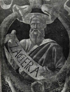 Andrea del Castagno - Francesco da Faenza - Dio Padre in gloria tra san Giovanni Battista, 37464 gw