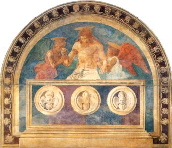 Andrea del castagno, Christ in the Sepulchre with Two Angels by Andrea del Castagno 01