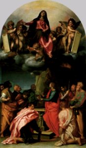 Andrea del Sarto - Assumption of the Virgin - WGA0402. Free illustration for personal and commercial use.