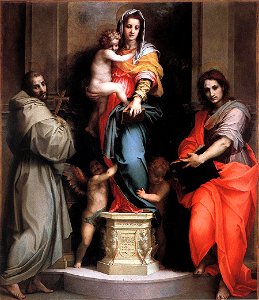 Andrea del Sarto - Madonna of the Harpies - WGA00369. Free illustration for personal and commercial use.