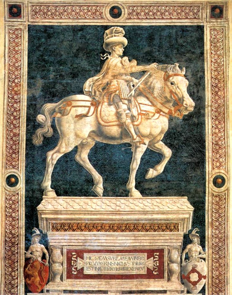 Andrea del castagno, momumento a niccolò da tolentino