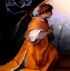 Andrea del Sarto - Annunciation (detail) - WGA0412. Free illustration for personal and commercial use.