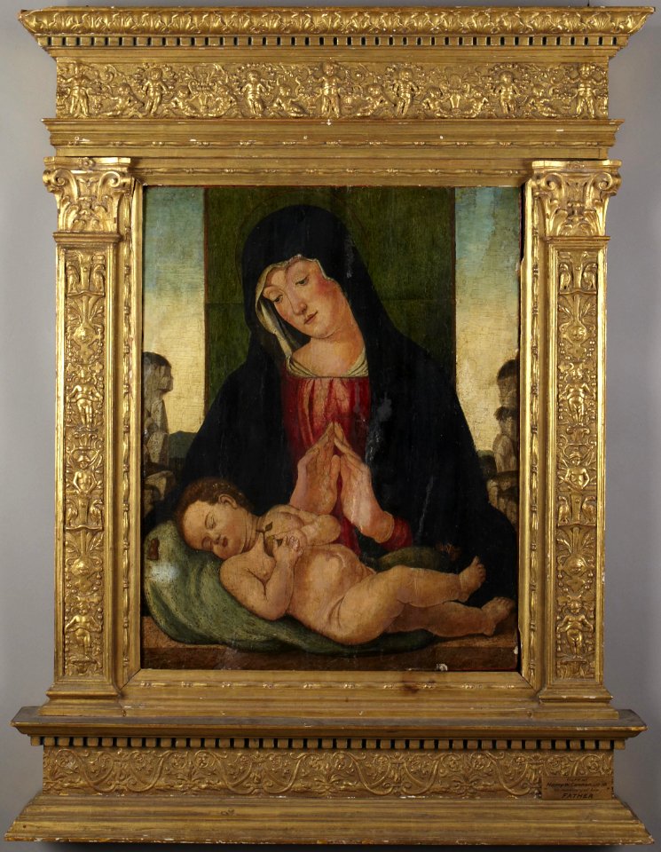 Andrea da Murano - Madonna Adoring Sleeping Child - y1935-47 - Princeton University Art Museum