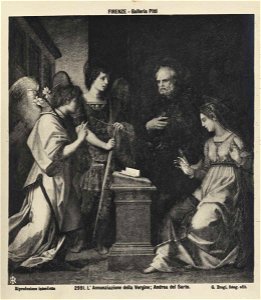 Andrea del sarto, annunciazione di san godenzo. Free illustration for personal and commercial use.