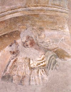 Andrea del castagno, madonna col bambino da villa carducci