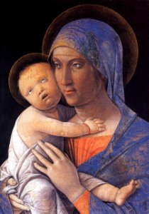Andrea Mantegna - Madonna and Child - WGA13984. Free illustration for personal and commercial use.
