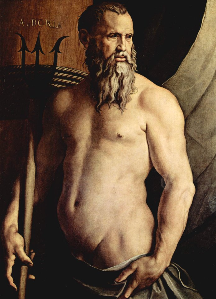 Andrea Doria as Neptun by Angelo Bronzino
