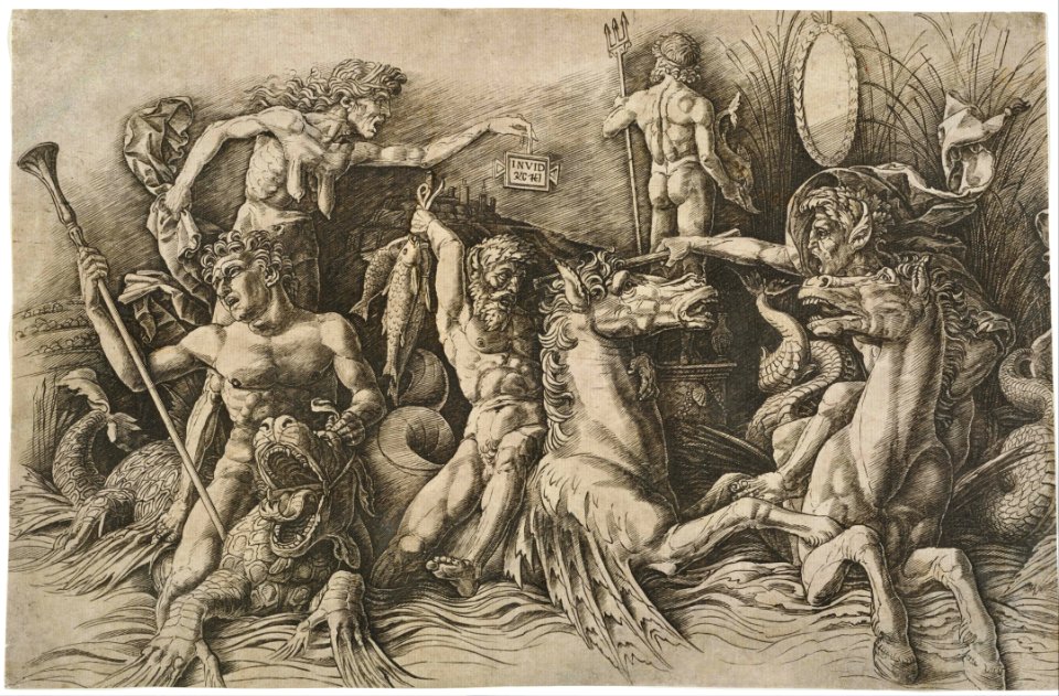 Andrea Mantegna - The Battle of the Sea Gods (the Left Half) - Google Art Project