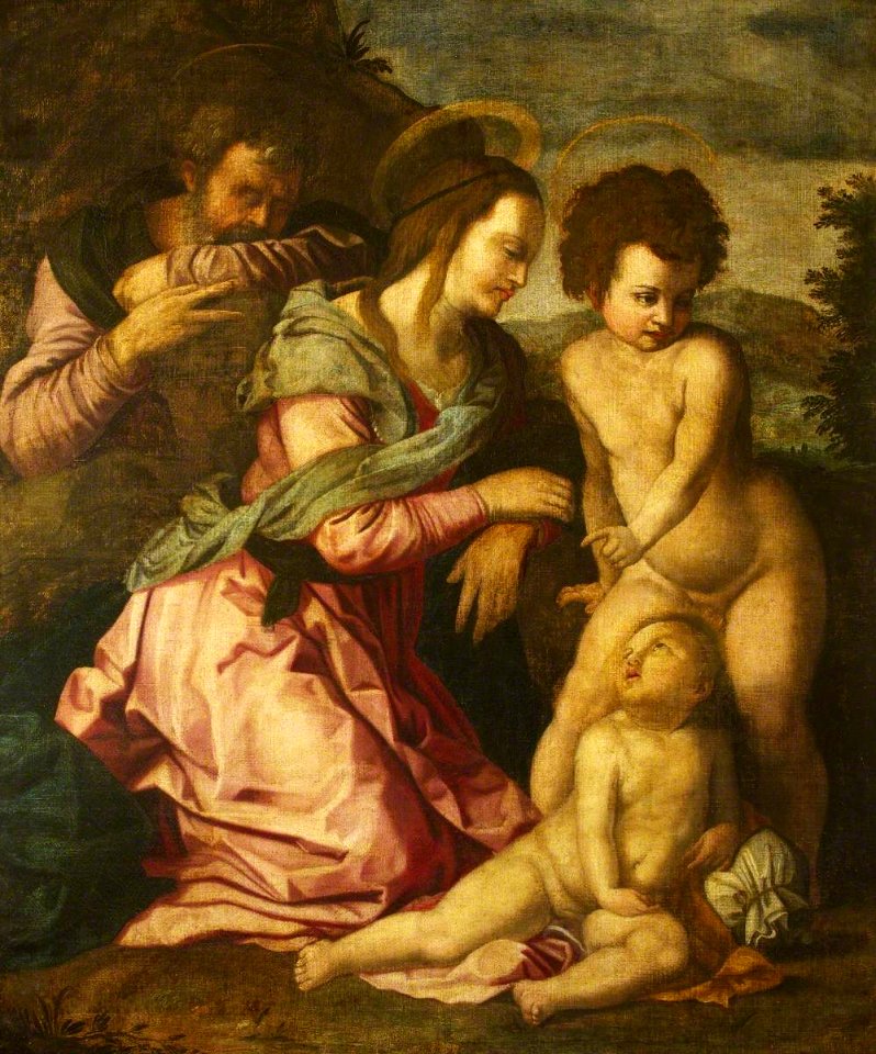 Andrea del Sarto (1486-1530) (after) - Holy Family with Saint John in a Landscape - 1336242 - National Trust