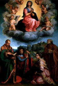Andrea del Sarto - Assumption of the Virgin (Poppi Altarpiece) - WGA0416. Free illustration for personal and commercial use.