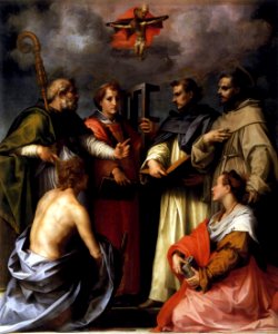 Andrea del Sarto - Disputation on the Trinity - WGA0397. Free illustration for personal and commercial use.