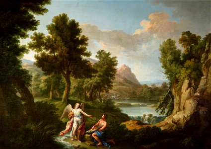 Andrea Locatelli (1695-1741) - Landscape with Tobias and the Angel - 1530070 - National Trust. Free illustration for personal and commercial use.