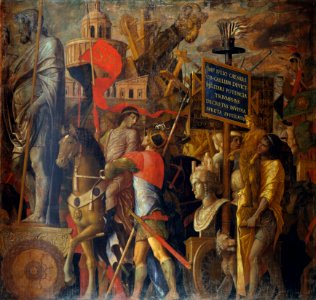Andrea Mantegna (1431-1506) - The Triumphs of Caesar, 2. The Bearers of Standards and Siege Equipment - RCIN 403959 - Royal Collection