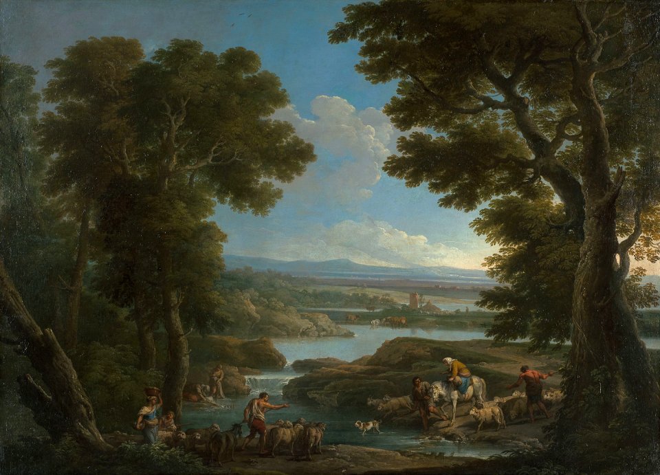Andrea Locatelli - Landschaft mit Herde - GG 1650 - Kunsthistorisches Museum