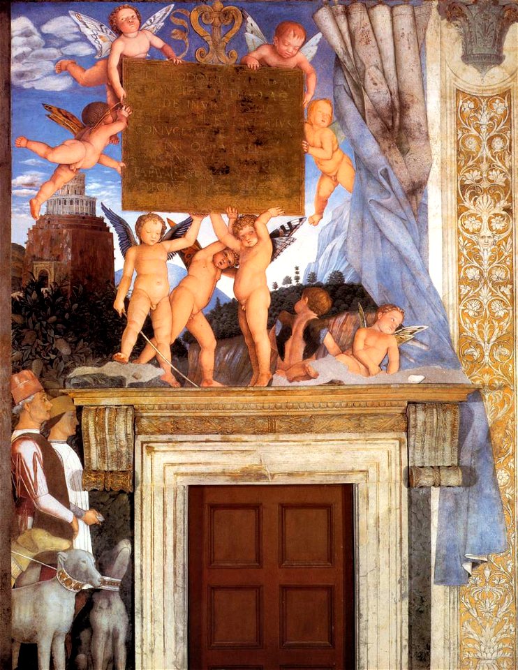 Andrea Mantegna - Inscription with Putti - WGA14015