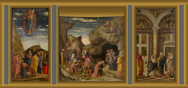 Andrea Mantegna - Trittico - Google Art Project-frame. Free illustration for personal and commercial use.